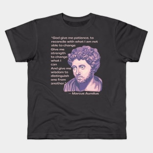 Marcus Aurelius Portrait and Quote Kids T-Shirt